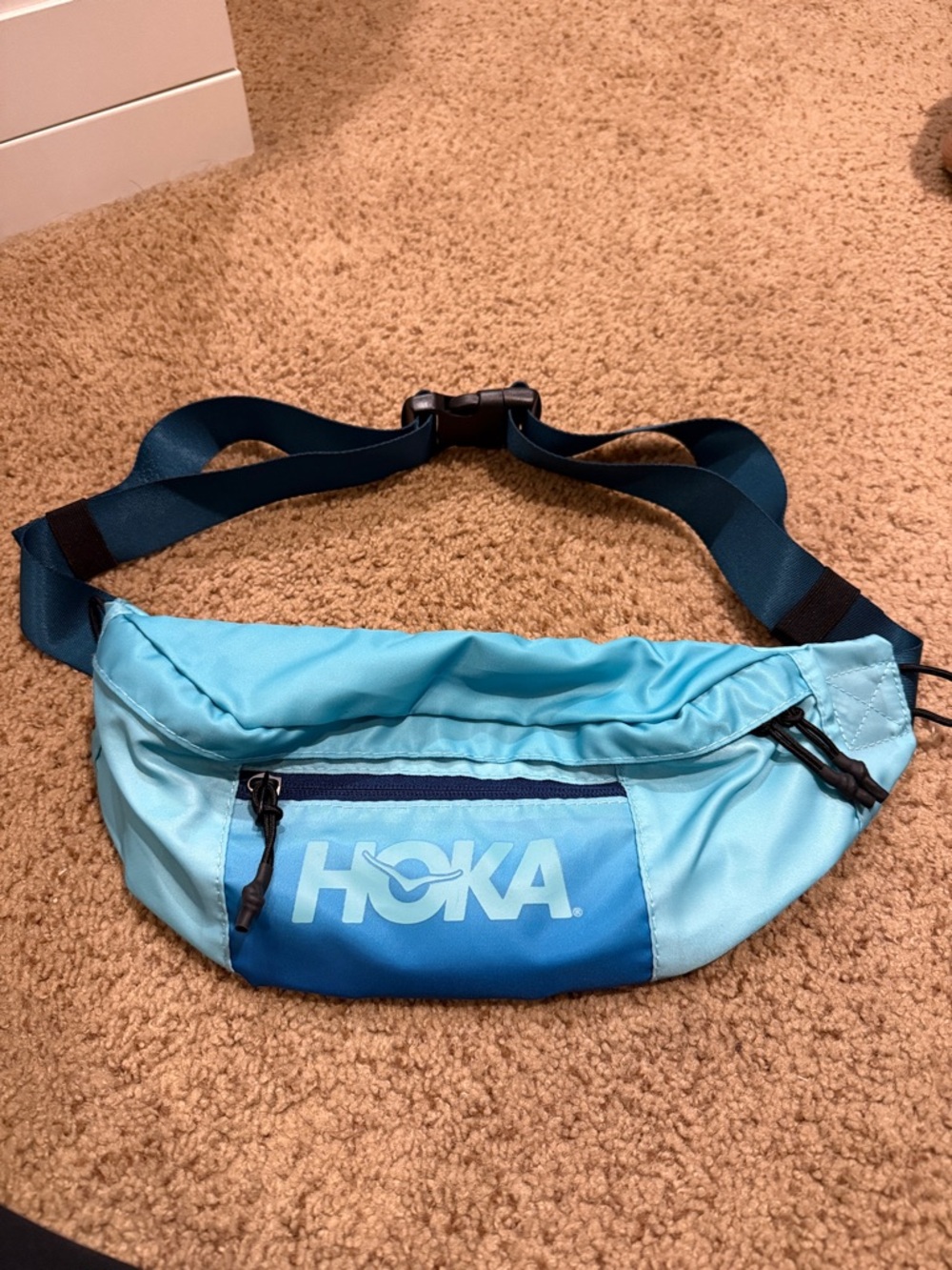 Hoka Teal and Light Blue Running Waist Pack